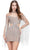 Ashley Lauren 4601 - Long Sleeve Sequin Embellished Cocktail Dress Cocktail Dresses 0 / Silver