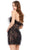 Ashley Lauren 4615 - Beaded Strapless Feather Cocktail Dress Cocktail Dresses