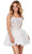 Ashley Lauren 4671 - Scoop Beaded Top Cocktail Dress Cocktail Dresses 00 / Ivory