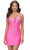 Ashley Lauren 4689 - Jersey Cocktail Dress Homecoming Dresses 00 / Hot Pink