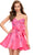 Ashley Lauren 4724 - Bow Detailed Sweetheart Cocktail Dress Special Occasion Dress 00 / Hot Pink