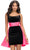 Ashley Lauren 4734 - Scoop Pleated Overskirt Cocktail Dress Homecoming Dresses 00 / Black/Hot Pink