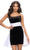 Ashley Lauren 4734 - Scoop Pleated Overskirt Cocktail Dress Homecoming Dresses 00 / Black/White