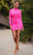 Ashley Lauren 4736 - Beaded High Neck Cocktail Dress Mother of the Bride Dresses 00 / Hot Pink