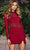 Ashley Lauren 4736 - Beaded High Neck Cocktail Dress Mother of the Bride Dresses 00 / Red