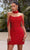 Ashley Lauren 4758 - Pearl Ornate Scoop Neck Cocktail Dress Homecoming Dresses 0 / Red