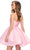 Ashley Lauren 4782 - 3d Floral Detail Pleated Skirt Cocktail Dress Homecoming Dresses