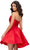 Ashley Lauren 4782 - 3d Floral Detail Pleated Skirt Cocktail Dress Homecoming Dresses