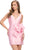 Ashley Lauren 4785 - Wide Strap Bow Accent Cocktail Dress Homecoming Dresses 00 / Pink