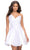 Ashley Lauren 4786 - One Shoulder Pleated Skirt Cocktail Dress Homecoming Dresses 00 / White