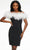 Ashley Lauren - Feather-Trimmed Cocktail Dress 4490 - 1 pc White/Black In Size 12 Available Homecoming Dresses 12 / White/Black