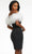 Ashley Lauren - Feather-Trimmed Cocktail Dress 4490 - 1 pc White/Black In Size 12 Available Homecoming Dresses 12 / White/Black