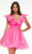 Ashley Lauren - Ruffle Draped Cocktail Dress 4464 - 1 pc Hot Pink In Size 8 Available Cocktail Dresses 8 / Hot Pink