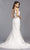 Trevi Collection Bridal - L2143 V Neck Embroidered Tulle Bridal Gown Wedding Dresses