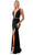 Aspeed Design D499 - Beaded Trim V-Neck Evening Gown Special Occasion Dress