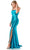 Aspeed Design D601 - Ruched Detailed Straight-Across Neck Prom Dress Evening Dresses S / Fuchsia