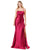 Aspeed Design D601 - Sleeveless Satin Column Dress Evening Dresses XS / Burgundy