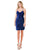 Aspeed Design D626 - Allover Sequin V-Neck Cocktail Dress Cocktail Dresses XS / Royal