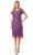 Aspeed Design D713 - Illusion Jewel Knee Length Formal Dress Special Occasion Dress XXS / Bk-Purple