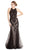 Trevi Collection - L1865 Sleeveless Halter Neck Evening Dress - 1 pc Black-Nude in Size M Available CCSALE M / Black-Nude