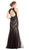 Trevi Collection - L1865 Sleeveless Halter Neck Evening Dress - 1 pc Black-Nude in Size M Available CCSALE M / Black-Nude