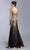 Aspeed Design - L2009 Applique V-Neck Evening Dress Evening Dresses S / Burgundy