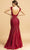 Trevi Collection - L2093 Cap Sleeve Applique Trumpet Dress Evening Dresses