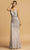 Trevi Collection - L2096 Appliqued Scallop-Hemmed Dress Evening Dresses XXS / Silver