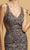 Aspeed Design L2116 - Embroidered V-Neck Evening Dress Evening Dresses XL / Charcoal