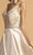 Trevi Collection - L2183 Beaded V-Neck Satin A-Line Dress Prom Dresses