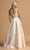 Trevi Collection - L2183 Beaded V-Neck Satin A-Line Dress Prom Dresses