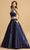 Trevi Collection - L2198 Straight A-Line Evening Dress Evening Dressses XXS / Navy