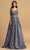 Trevi Collection - L2200 Sleeveless Pleated Glitter A-Line Dress Prom Dresses XXS / Royal