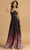 Trevi Collection - L2224 Beaded V-Neck A-Line Evening Dress Evening Dresses XXS / Mauve