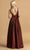 Trevi Collection - L2241 Ornate High Slit Taffeta A-Line Dress Prom Dresses