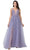 Trevi Collection - L2390 Illusion V-Neck A-Line Evening Dress Evening Dresses XXS / Misty Violet