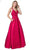 Trevi Collection - L2401 Embroidered Satin A-Line Dress Prom Dresses XXS / Magenta