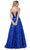 Trevi Collection - L2408 Spaghetti Strap Sequin Motif A-Line Dress Prom Dresses