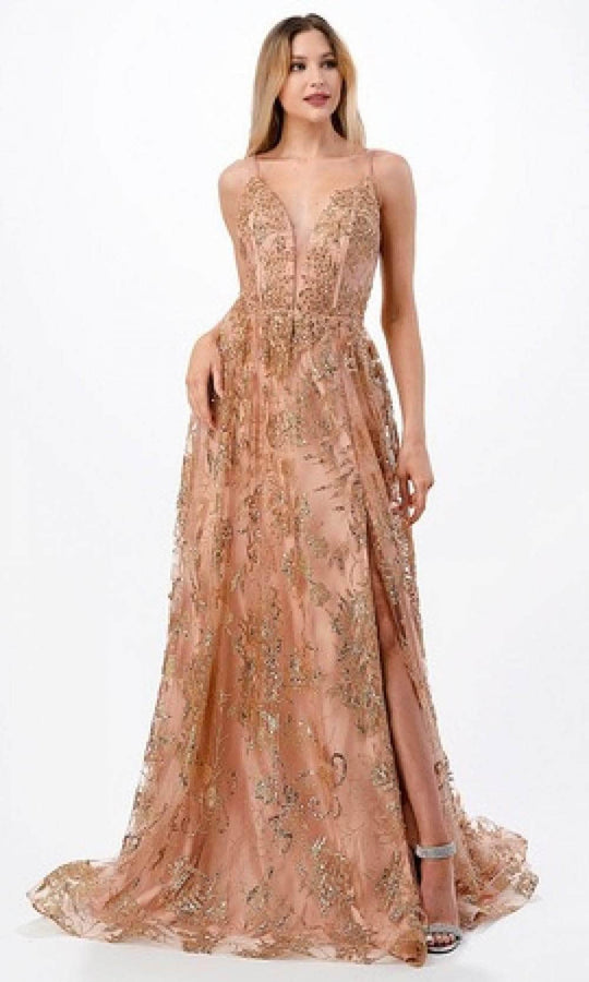 Aspeed Design - L2190 Formal Body Flattering Lace Long Dress