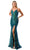 Trevi Collection L2692 - Lace-Up Back Sequin Prom Gown Prom Dresses L / Green