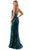 Trevi Collection L2692 - Lace-Up Back Sequin Prom Gown Prom Dresses L / Green