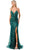 Trevi Collection L2755T - Strappy Back Glitter Prom Dress Prom Dresses XS / Hunter Green