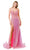 Aspeed Design L2761M - Sequin Appliqued V-Neck Evening Gown Evening Dresses XXS / Pink