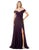 Aspeed Design L2767Y - Foldover Off Shoulder Evening Gown Evening Dresses XS / Eggplant