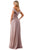 Trevi Collection L2767Y - Foldover Off Shoulder Evening Gown Special Occasion Dress