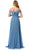 Trevi Collection L2767Y - Foldover Off Shoulder Evening Gown Special Occasion Dress