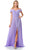 Trevi Collection L2767Y - Foldover Off Shoulder Evening Gown Special Occasion Dress XS / Lilac