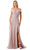 Aspeed Design L2767Y - Foldover Off Shoulder Evening Gown Special Occasion Dress XS / Mauve