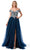 Trevi Collection L2770T - Off Shoulder Tulle Prom Dress Special Occasion Dress XS / Navy