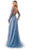 Trevi Collection L2772T - Glitter Cold Shoulder Evening Gown Special Occasion Dress